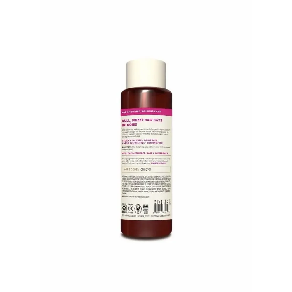 Soapbox Keratin + Raspberry Oil Conditioner Anti-Frizz Vegan 16 fl oz